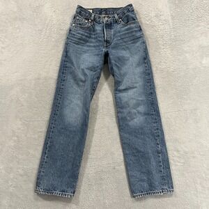 Levi's Women's Premium Big E 501 90s 100% Cotton Button Fly Denim Blue Jeans 23